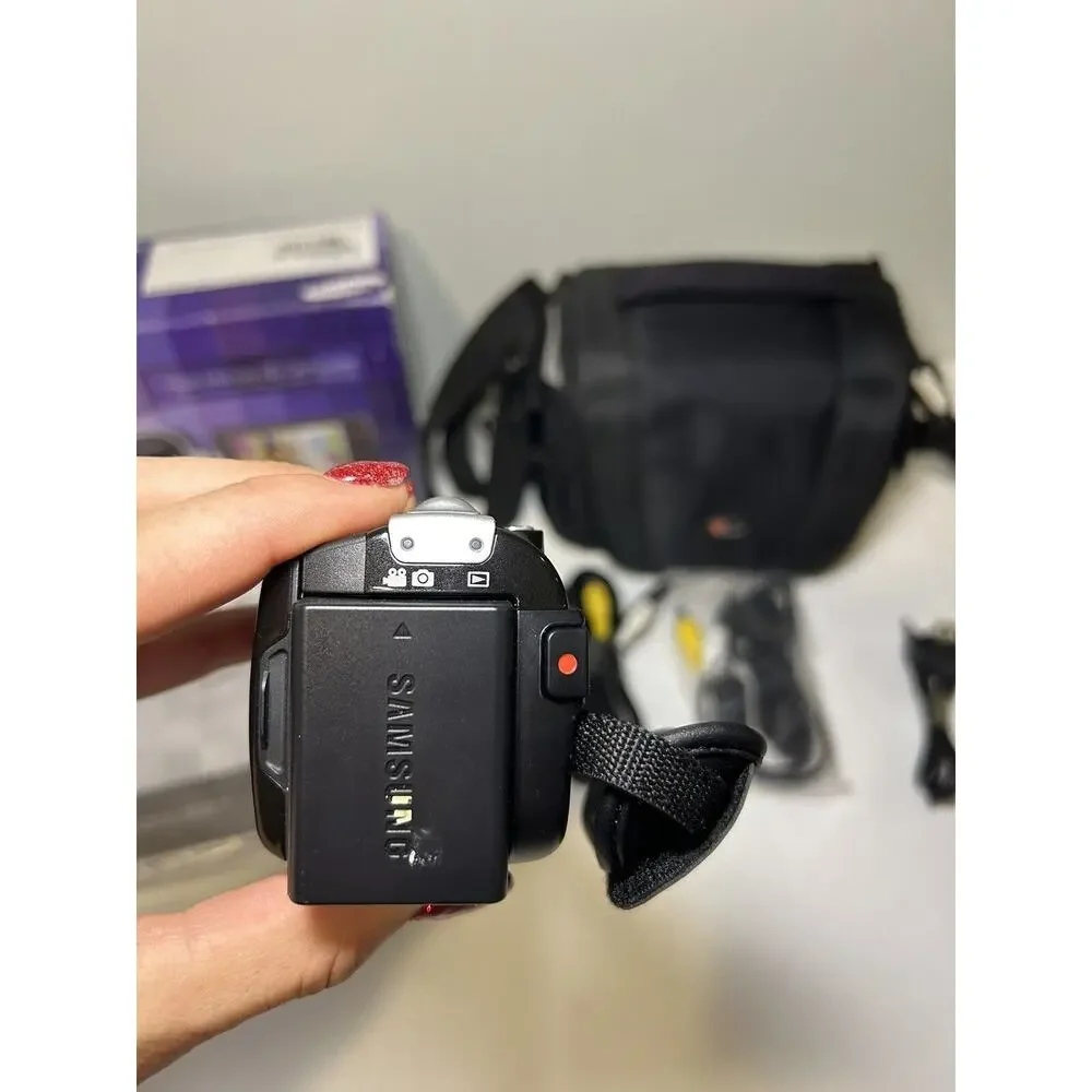 Samsung Black Camcorder with Accessories